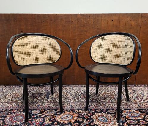Klassieke Design stoel Thonet stijl van hout en rotan, Huis en Inrichting, Stoelen, Zo goed als nieuw, Vijf, Zes of meer stoelen