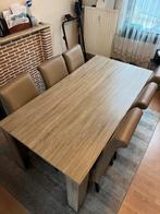 Table à manger 180x90cm + 6 Chaises, Ophalen, Gebruikt, 4 tot 6 stoelen