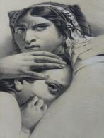 Dessin femme et enfant paul village 18??, Enlèvement ou Envoi