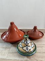 Tajines NIEUW!! 3 stuks, waarvan één handgemaakt in Tunesië, Ophalen, Zo goed als nieuw, Overige materialen, Overige typen