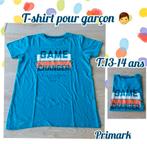 T-shirt MC pour garçon -bleu/blanc-Primark-T.12-13 ans, Ophalen of Verzenden, Gebruikt, Primark, Jongen