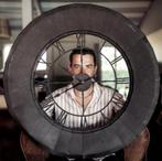 Belle grande horloge murale en métal de style industriel, Maison & Meubles, Enlèvement ou Envoi