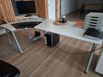 Bureau kantoor wit IKEA, Huis en Inrichting, Bureaus, Ophalen, In hoogte verstelbaar, Gebruikt, Bureau