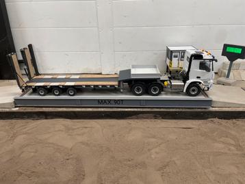 Mercedes Arocs + Goldhofer dieplader (Tamiya,Lesu,Kabolite) beschikbaar voor biedingen
