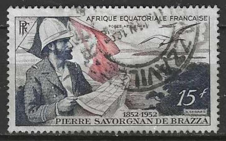 Frans-Equatoriaal-Afrika 1951 - Yvert 55PA - de Brazza (ST), Postzegels en Munten, Postzegels | Afrika, Gestempeld, Verzenden