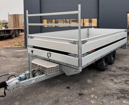 Remorque plateau 4x2 double ridelles toutes options, Auto diversen, Aanhangers en Bagagewagens, Zo goed als nieuw, Ophalen