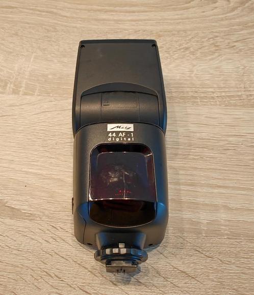 Mooie Metz Mecablitz 44 AF-1 flitser voor Canon te koop, Audio, Tv en Foto, Foto | Flitsers, Zo goed als nieuw, Metz, Kantelbaar