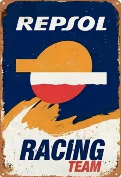 Reclamebord vintage Repsol Racing Team - mancave poolhouse, Verzamelen, Merken en Reclamevoorwerpen, Zo goed als nieuw, Reclamebord