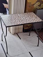 tafeltje, Gebruikt, Metaal of Aluminium, Jaren '70, 55 tot 75 cm