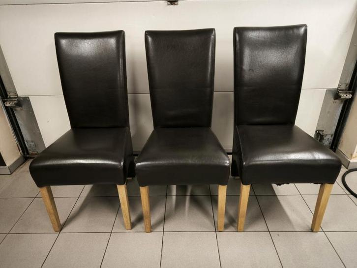 3 places - gratuit, Maison & Meubles, Chaises, Utilisé, Trois, Bois, Brun, Enlèvement