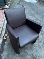 Leren stoelen, Huis en Inrichting, Stoelen, Ophalen, Gebruikt, Bruin, Leer