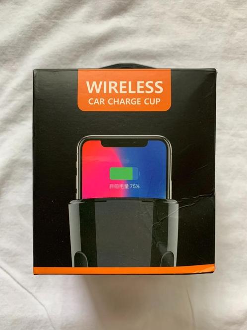 Qi Wireless Car Charge Cup, Telecommunicatie, Mobiele telefoons | Telefoon-opladers, Nieuw, Ophalen of Verzenden