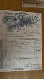 Fryns distillerie, zeer oude factuur, Hasselt 1911, Collections, Marques & Objets publicitaires, Enlèvement ou Envoi, Utilisé