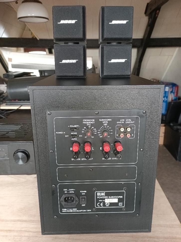 Bose AM5s avec caisson de basses Elac, TV, Hi-fi & Vidéo, Ensembles home-cinéma, Comme neuf, Système 2.1, 70 watts ou plus, Enlèvement ou Envoi