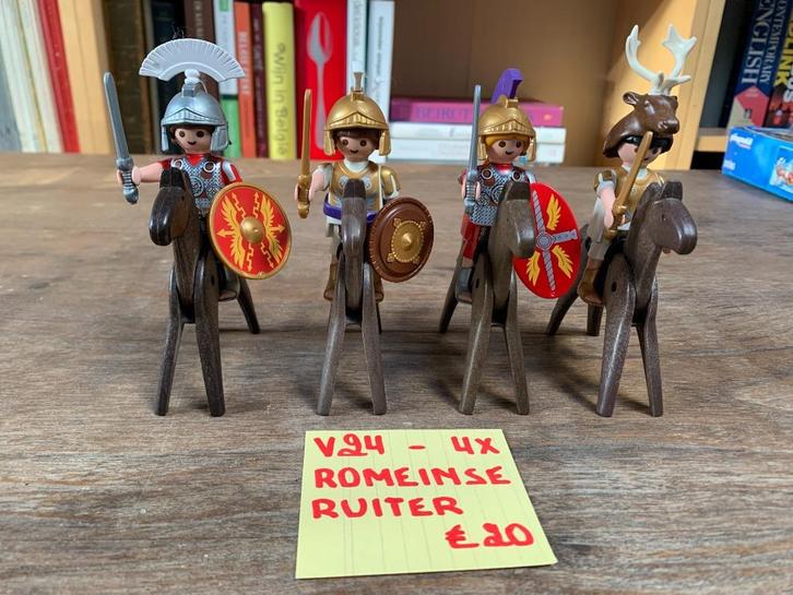 PLAYMOBIL V24: LOT 4 ROMEINSE RUITERS, Kinderen en Baby's, Speelgoed | Playmobil, Zo goed als nieuw, Los Playmobil, Ophalen of Verzenden