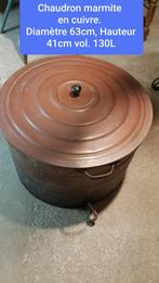 Chaudron-Marmite en CUIVRE, 130 litres (poids 10kg), Enlèvement