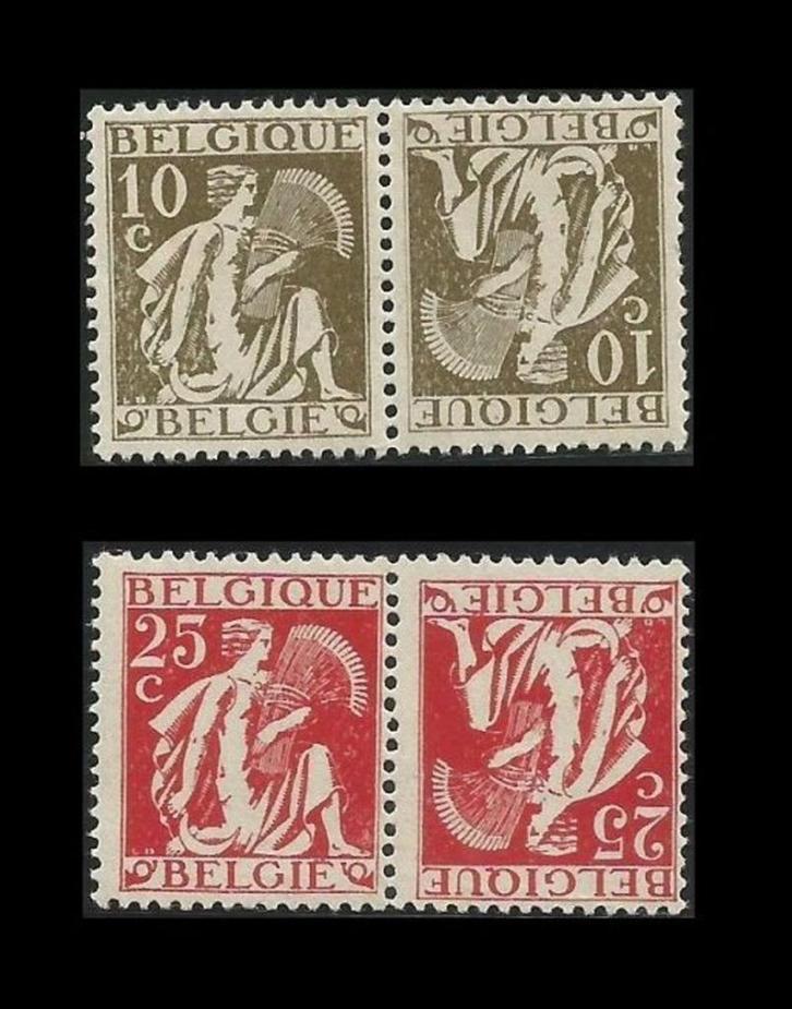 Postzegels KP13/14 Kopstaande zegels Ceres 1932, Postzegels en Munten, Postzegels | Europa | België, Frankeerzegel, Postfris, Verzenden