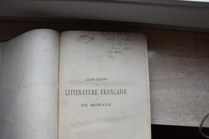 Litérature française leçons choisis Charles André, Antiek en Kunst, Antiek | Boeken en Manuscripten, Ophalen of Verzenden