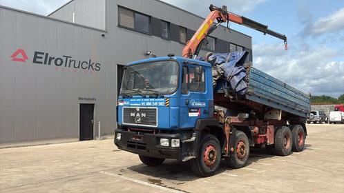MAN 35.362 (6 CYLINDER / MANUAL PUMP / 8X4 / FALFINGER CRANE, Auto's, Vrachtwagens, Bedrijf, Te koop, ABS, Open dak, MAN, Diesel