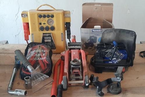 Set auto-pechverhelping - jack, compressor, power station..., Auto diversen, Krikken, Gebruikt, Schaarkrik, Manueel, Ophalen