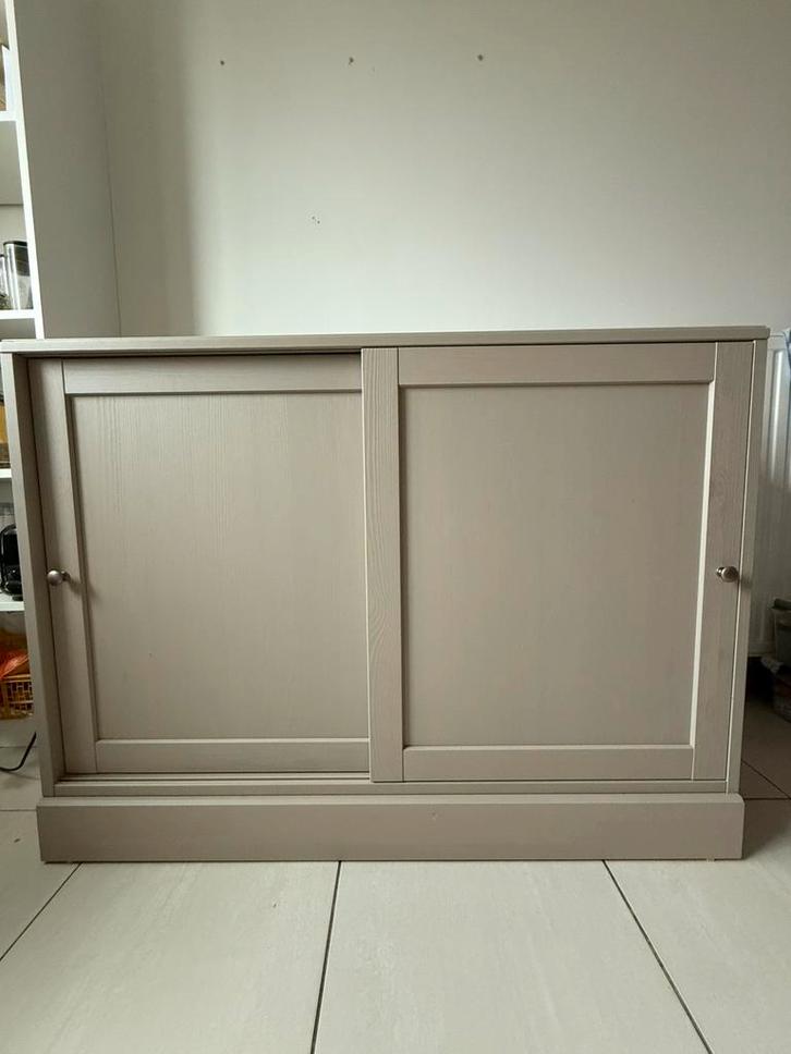 meuble bas IKEA HAVSTA, Maison & Meubles, Armoires | Dressoirs, Comme neuf, 100 à 150 cm, 25 à 50 cm, Avec tiroir(s), Pin, Enlèvement
