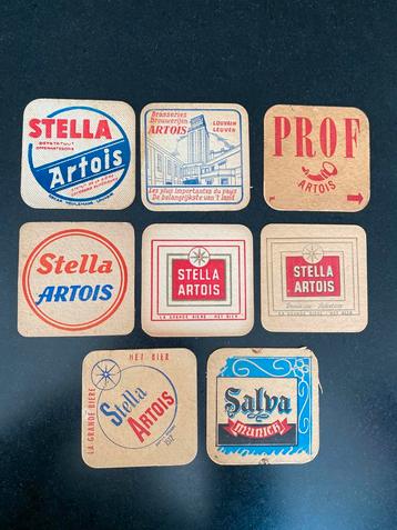 8 verschillende viltjes brouwerij STELLA ARTOIS - LEUVEN beschikbaar voor biedingen