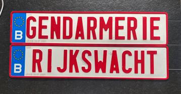 Nummerplaat Rijkswacht-Gendarmerie beschikbaar voor biedingen