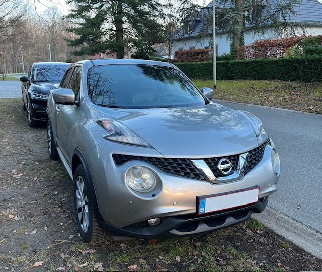 Nissan juke tekna full option, Auto's, Nissan, Particulier, Juke, Open dak, Benzine, Handgeschakeld, Zilver of Grijs, Zwart, Leder