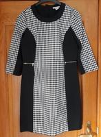 H&M - Jurk - zwart met pied-de-poule - maat 42, Kleding | Dames, H&M, Verzenden, Zwart, Maat 42/44 (L)