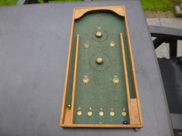 oud houten bagatelle spel
