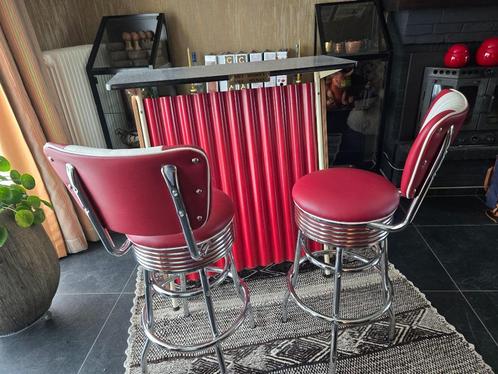 Eyecatcher : jaren 50 bar met 2 barkrukken, Antiek en Kunst, Antiek | Meubels | Stoelen en Sofa's, Ophalen