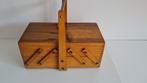 oude houten harmonica naaidoos - naaikoffer, Ophalen of Verzenden