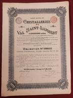 Antiquarisch aandeel Cristalleries Val Saint Lambert, 1906, Ophalen of Verzenden, Voor 1920, Aandeel