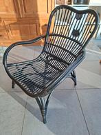 Zwarte rotan stoel, Huis en Inrichting, Stoelen, Ophalen, Gebruikt
