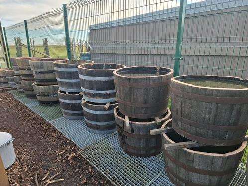 HALVE Wijn & whiskey vaten als kwaliteits bloembak! TOPPER, Tuin en Terras, Bloembakken en Plantenbakken, Zo goed als nieuw, Ophalen