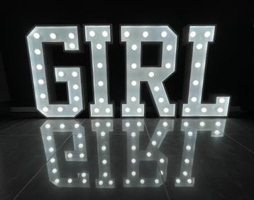 Lichtletters Te Koop! 'GIRL' OP = OP! 400,- VASTE PRIJS beschikbaar voor biedingen