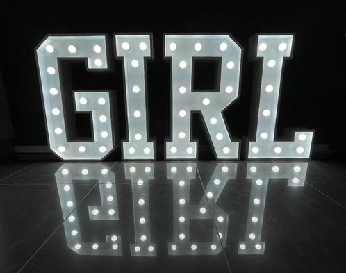 Lichtletters Te Koop! 'GIRL' OP = OP! 400,- VASTE PRIJS, Hobby en Vrije tijd, Feestartikelen | Verhuur, Nieuw, Ophalen