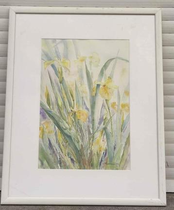 aquarelle tulipes signe beschikbaar voor biedingen