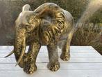 Olifant brons, tuin, babykamer, zwanger 100 cm, Ophalen, Nieuw, Kunststof, Dierenbeeld