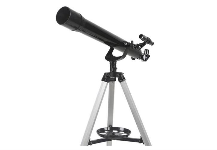 Refractor telescoop 525x met driepoot, Audio, Tv en Foto, Optische apparatuur | Telescopen, Gebruikt, Lenzentelescoop (refractor)