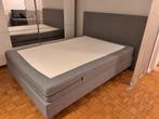 Boxspring 140 - dubbel bed, Ophalen, Zo goed als nieuw, 140 cm