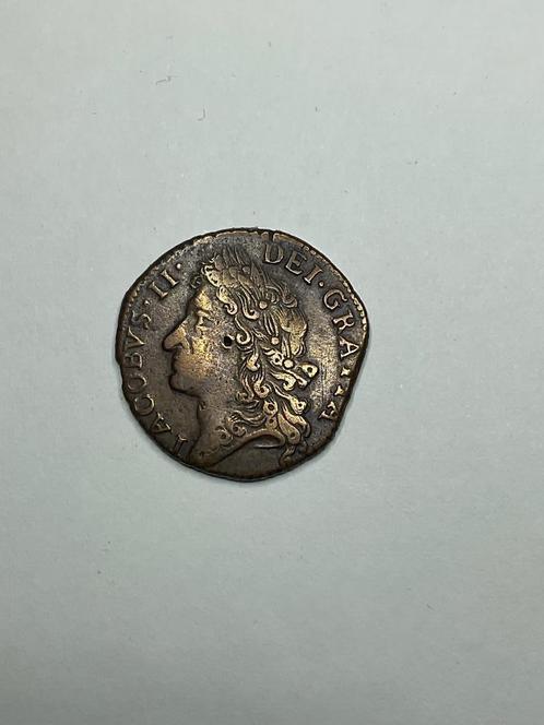 MUNT JACOB II BESCHADIGD 1685-1689, Postzegels en Munten, Munten | Europa | Niet-Euromunten, Losse munt, Overige landen, Ophalen of Verzenden