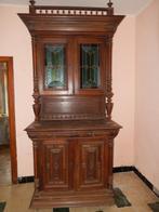 Mechelse eikenhouten porseleinkast begin 1900, Antiek en Kunst, Ophalen