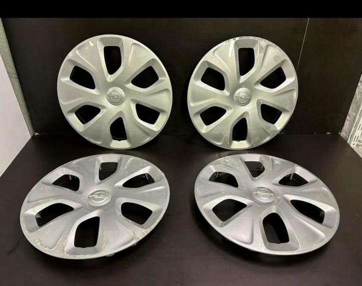 4 originele Opel Karl Corsa Agila 14" wieldoppen, Auto diversen, Wieldoppen, Gebruikt, Ophalen of Verzenden
