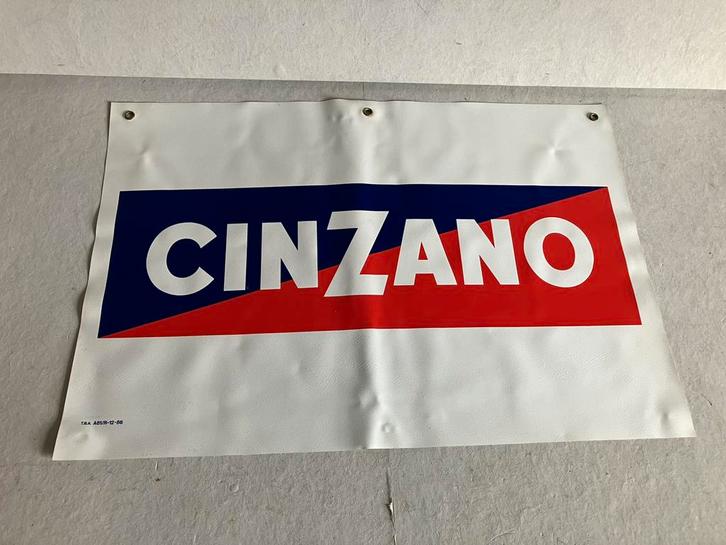 Vintage Cinzano reclamedoek banner uit 1986 reclamebord, Verzamelen, Merken en Reclamevoorwerpen, Zo goed als nieuw, Reclamebord