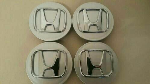 4x 58 mm 60 mm of 69 mm Honda naafdoppen rood/zwart/zilver, Auto-onderdelen, Klein materiaal, Honda, Nieuw, Ophalen of Verzenden