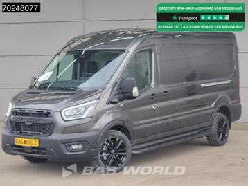 Ford Transit 165pk Automaat Black Edition 2025 model Dubbele, Auto's, Automaat, Stof, 1995 cc, 4 cilinders