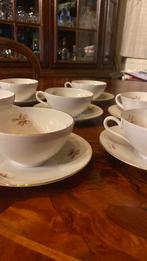 Art Deco Porseleinen Theekopjes & Schotels - 7stuks, Antiek en Kunst, Antiek | Servies compleet, Ophalen