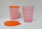 Tupperware Bekers « Classic2000 » 330 ml - Roze & Oranje, Huis en Inrichting, Keuken | Tupperware, Oranje, Overige typen, Gebruikt