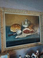 Mooie schilderij stil leven ham en brood., Enlèvement